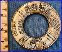 Amazing 4 USN Navy Chiefs Mess CPO Challenge Coin USS Shiloh (CG-67)