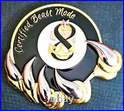 Amazing 4 USN Navy Chiefs Mess SCPO Challenge Coin BEASTMODE Pink