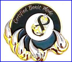 Amazing 4 USN Navy Chiefs Mess SCPO Challenge Coin BEASTMODE Purple