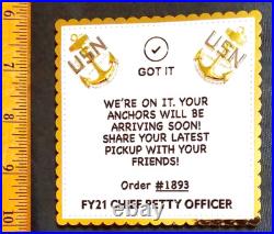 Amazing 4 USN Navy Chiefs Pride CPO Challenge Coin Got Em Christmas