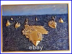 Amazing 6.5 Navy USN Commemorative Shellback Challenge Coin Metal Plaque