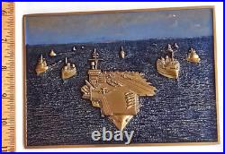 Amazing 6.5 Navy USN Commemorative Shellback Challenge Coin Metal Plaque