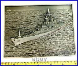 Amazing 6 Navy USN Battleship Tribute Challenge Coin/Plaque BB-62 Shellback'88