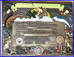 Amazing 6 Navy USN Commemorative Shellback Challenge Coin Metal Plaque