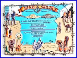 Amazing 6 Navy USN Sailor Pride Challenge Coin Plaque Order of the Sand Sailor