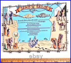 Amazing 6 Navy USN Sailor Pride Challenge Coin Plaque Order of the Sand Sailor