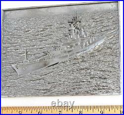 Amazing 6 Navy USN Shellback Challenge Coin Plaque USS New Jersey (BB-62)