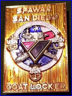 Amazing Rare 3 Navy USN CPO Chiefs Challenge Coin SPAWAR 2017 Charge Book