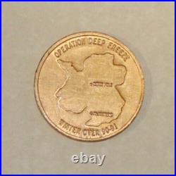 Antarctica OOPERATION DEEP FREEZE Service 1990-91 Navy Air Force Challenge Coin