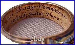 Authentic Bradford Exchange US Navy Honor, Courage & Commitment Ring size 13 Authentic Bradford Exchange US Navy Honor, Courage & Commitment Ring size 13