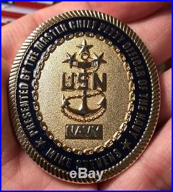 Authentic MCPON #13 Mike Steven Challenge Coin CPO / US Navy /Navy Chief. USN