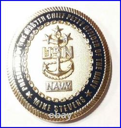 Authentic MCPON #13 United States Navy Mike Stevens USN Challenge Coin -REAL