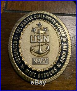 Authentic MCPON #13 United States Navy Mike Stevens USN Challenge Coin -REAL
