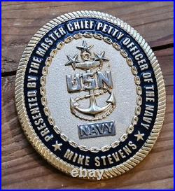 Authentic Mcpon Stevens 13 Us Navy Challenge Coin Master Chief Cpo Of The Navy