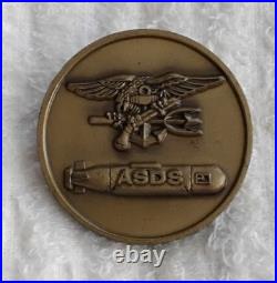 Authentic Navy Piranha Asds One Advanced Seal Delivery Old Rare Challenge Coin