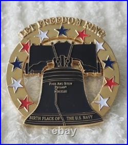 Authentic Nrd Rhilly Navy Recruiting District Philadelphia Rare Challenge Coin