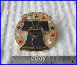 Authentic Nrd Rhilly Navy Recruiting District Philadelphia Rare Challenge Coin