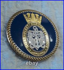 Authentic Rfa Cardigan Bay Royal Fleet Auxiliary Navy Rare Challenge Coin