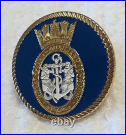 Authentic Rfa Cardigan Bay Royal Fleet Auxiliary Navy Rare Challenge Coin