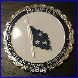 Authentic, US Navy, Current Chief of Naval Personnel coin, Vice Admiral Burke