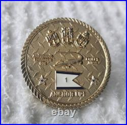 Authentic Us Navy Amphibious Squadron 1 (phibron 1) San Diego Ca Challenge Coin