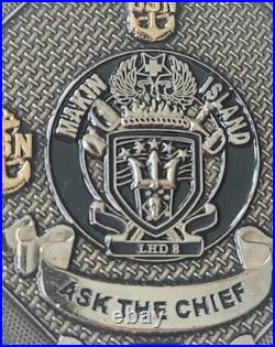 Authentic Us Navy Lhd 8 Uss Makin Island Naval Base San Diego Challenge Coin