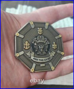 Authentic Us Navy Lhd 8 Uss Makin Island Naval Base San Diego Challenge Coin