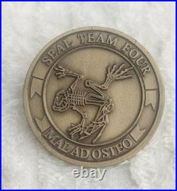 Authentic Us Navy Seal Team Four 4 Little Creek Va Old Rare Challenge Coin