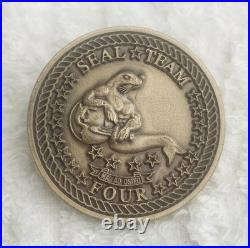 Authentic Us Navy Seal Team Four 4 Little Creek Va Old Rare Challenge Coin