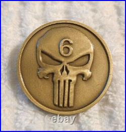 Authentic Us Navy Seal Team Six 6 Monster Skull Early Oef Rare Challenge Coin