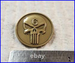 Authentic Us Navy Seal Team Six 6 Monster Skull Early Oef Rare Challenge Coin