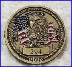 Authentic Us Navy Seal Team Ten 10 Special Opns Numbered #294 Old Challenge Coin