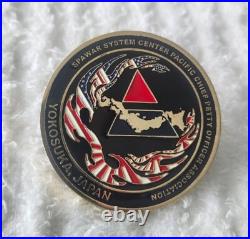 Authentic Us Navy Spawar System Center Pacific Yokosuka Japan Challenge Coin
