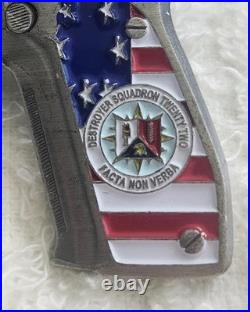 Authentic Usn Destroyer Squadron 22 Desron Numbered #210 Rare Challenge Coin