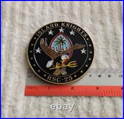 Authentic Usn Helicopter Sea Combat Sqdn Hsc-25 Guam Ms-60s Rare Challenge Coin