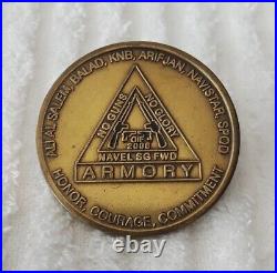 Authentic Usn Navy Navelsg Combat Armory Kuwait Oif Oef Ond Rare Challenge Coin
