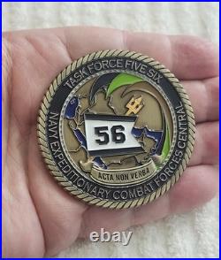 Authentic Usn Task Force 56 Navy Expeditionay Combat Forces Rare Challenge Coin