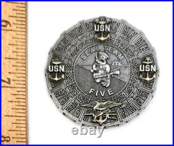 Awesome 1.5 Navy USN Seals Chiefs Mess CPO Challenge Coin Seal Team Five