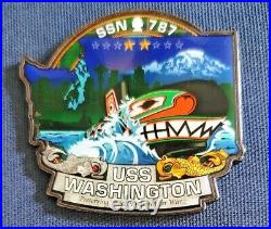 Awesome 1.5 Navy USN Submarine Unit Challenge Coin USS Washington (SSN-78)