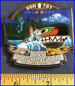 Awesome 1.5 Navy USN Submarine Unit Challenge Coin USS Washington (SSN-78)