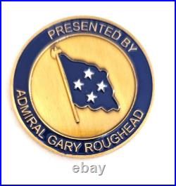 Awesome 1.5 USN Navy Flag Commander Award BZ Challenge Coin ADM Roughead USFF