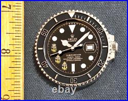 Awesome 1.5 USN Navy Submarine Chiefs Pride CPO Challenge Coin Diver Watch