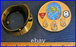 Awesome 2.5 Navy USN CPO Mess 2pc Challenge Coin USS Makin Island (LHD-8)