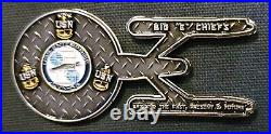 Awesome 2.5 Navy USN Chief CPO Challenge Coin USS Enterprise (CVN-65) Star Trek