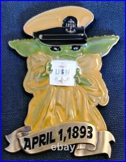 Awesome 2.5 Navy USN Chiefs Pride CPO Challenge Coin BabyYoda This is the way
