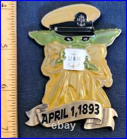 Awesome 2.5 Navy USN Chiefs Pride CPO Challenge Coin BabyYoda This is the way