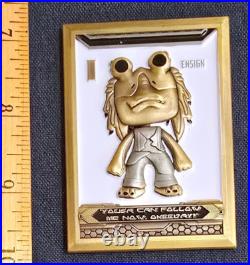 Awesome 2.5 Navy USN Chiefs Pride CPO Challenge Coin Mess Wars JarJar Rare