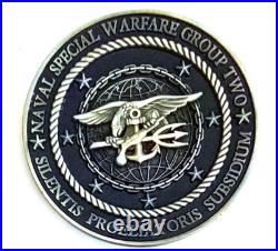 Awesome 2.5 USN Navy Chiefs Mess CPO Challenge Coin NSWG-2 Seals