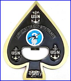 Awesome 2.5 USN Navy Chiefs Mess CPO Challenge Coin Opener NSWG-2 Seals