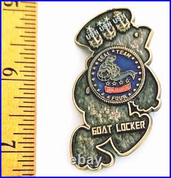 Awesome 2 Navy USN Chiefs Mess CPO Challenge Coin Seal Team 4 Frogman